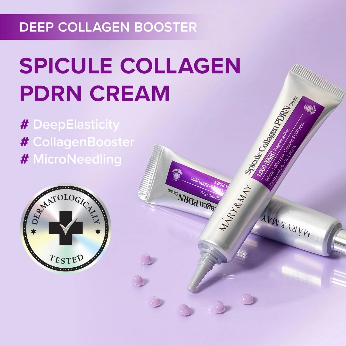 Mary & May Spicule Collagen PDRN Cream for skin renewal and firming - 15g