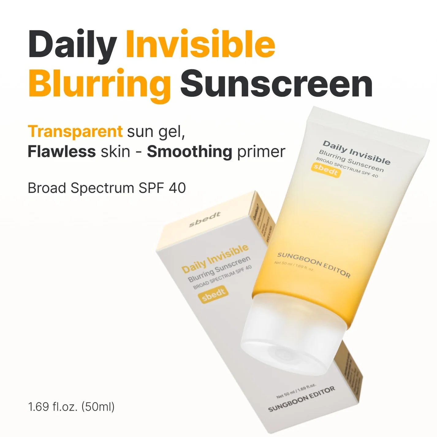 Sungboon Editor Invisible Daily Sunscreen SPF 40 - 50ml