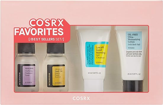 مجموعة كوسركس المفضلة لترطيب وتنظيف البشرة - 4 قطع