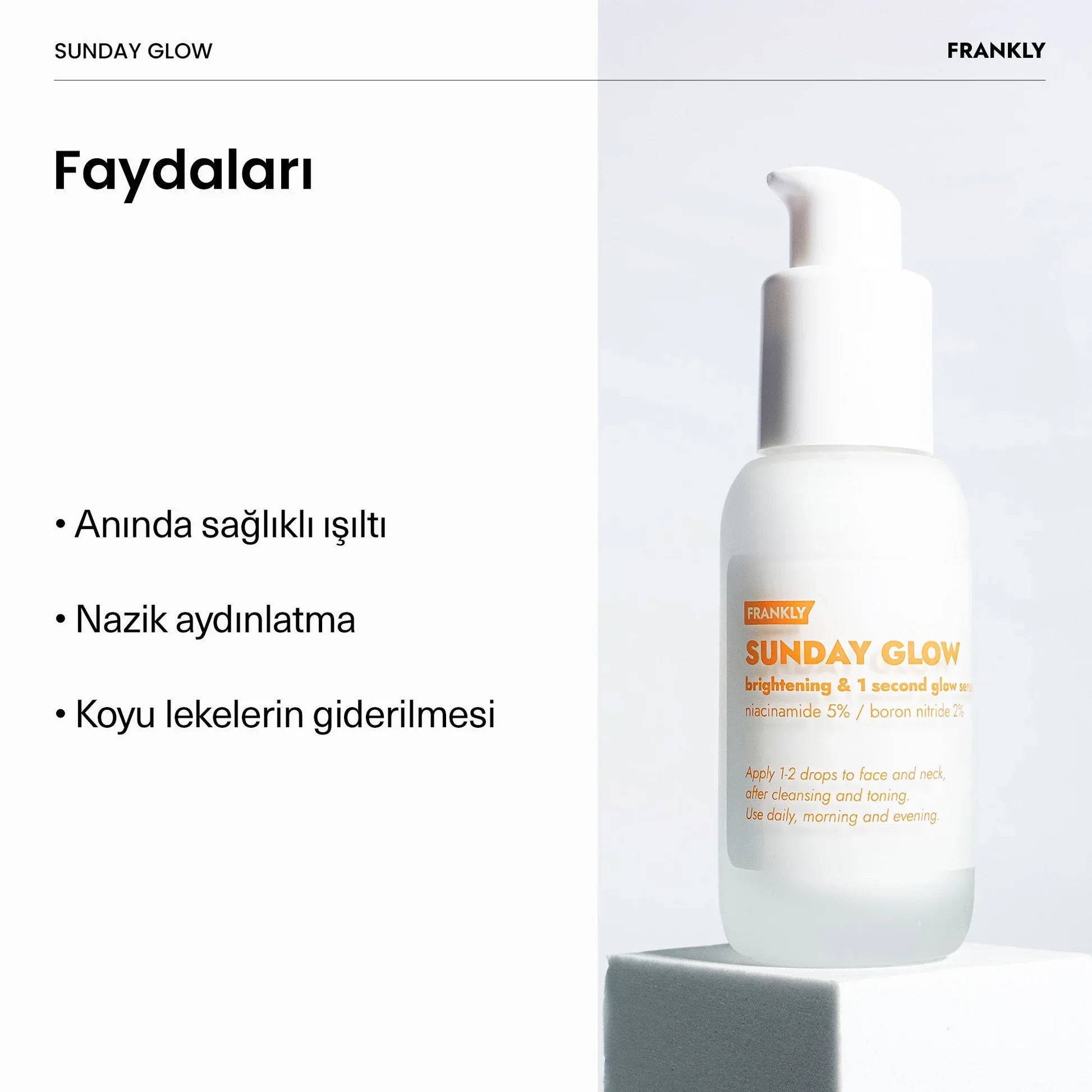 Frankly Sunday Glow Serum - Skin Brightening and Radiance - 37ml