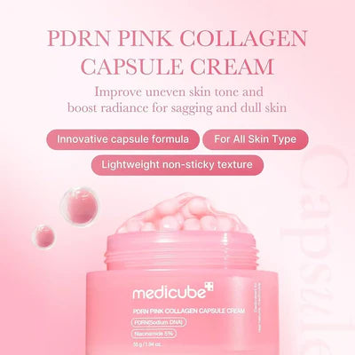 Medicop Pink Cream Collagen Capsules PDRN Skin Boosting Care – 55g