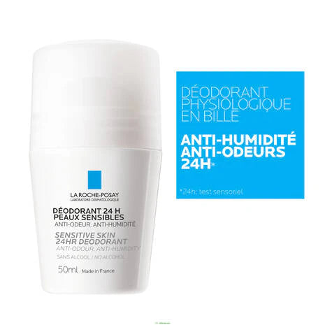 La Roche-Posay 24-Hour Roll-On Deodorant for Sensitive Skin - 50ml