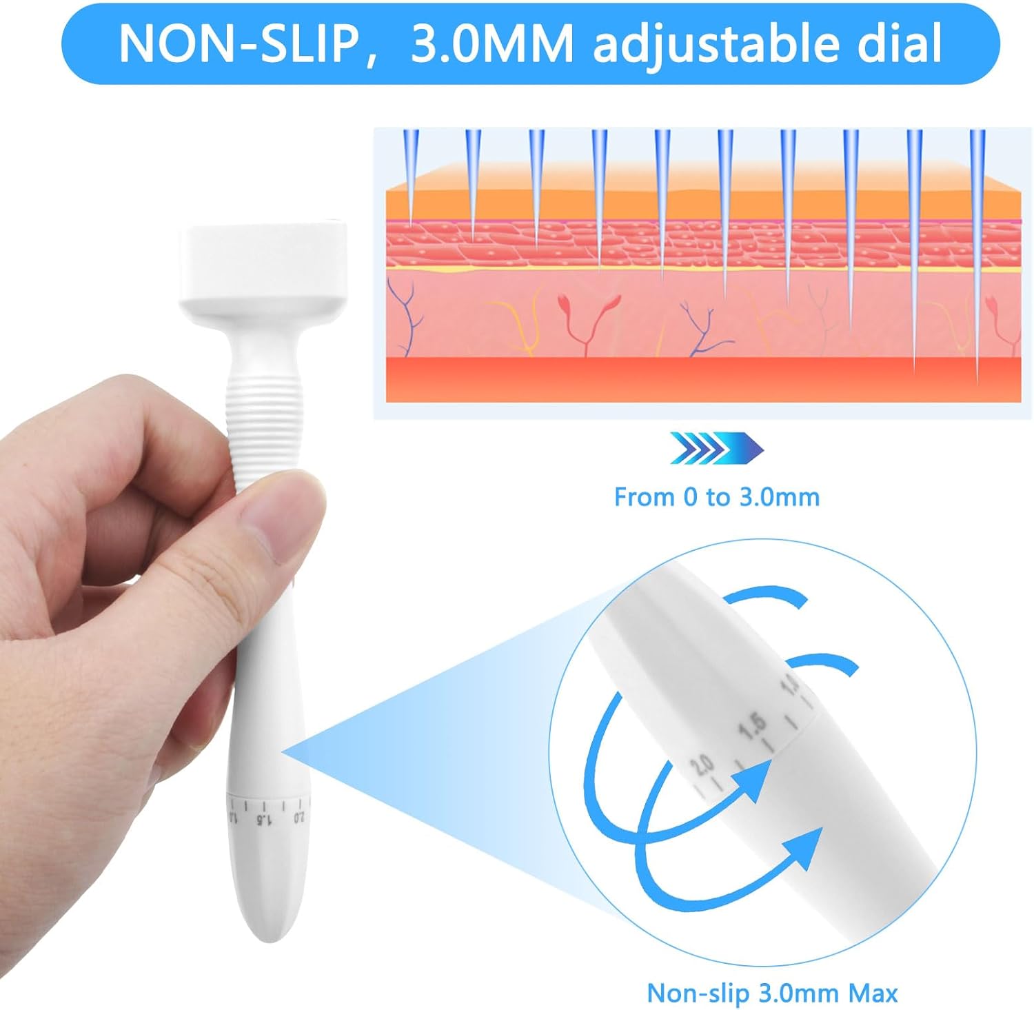 ديرما ستامب ميكرونيدلينغ لتحفيز الكولاجين وتجديد البشرة من دريس – 140 إبرة