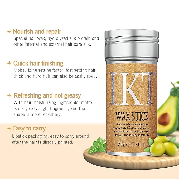 واكس ستيك IKT لتثبيت الشعر وحوافه والتحكم بالهيشان – 75 جم