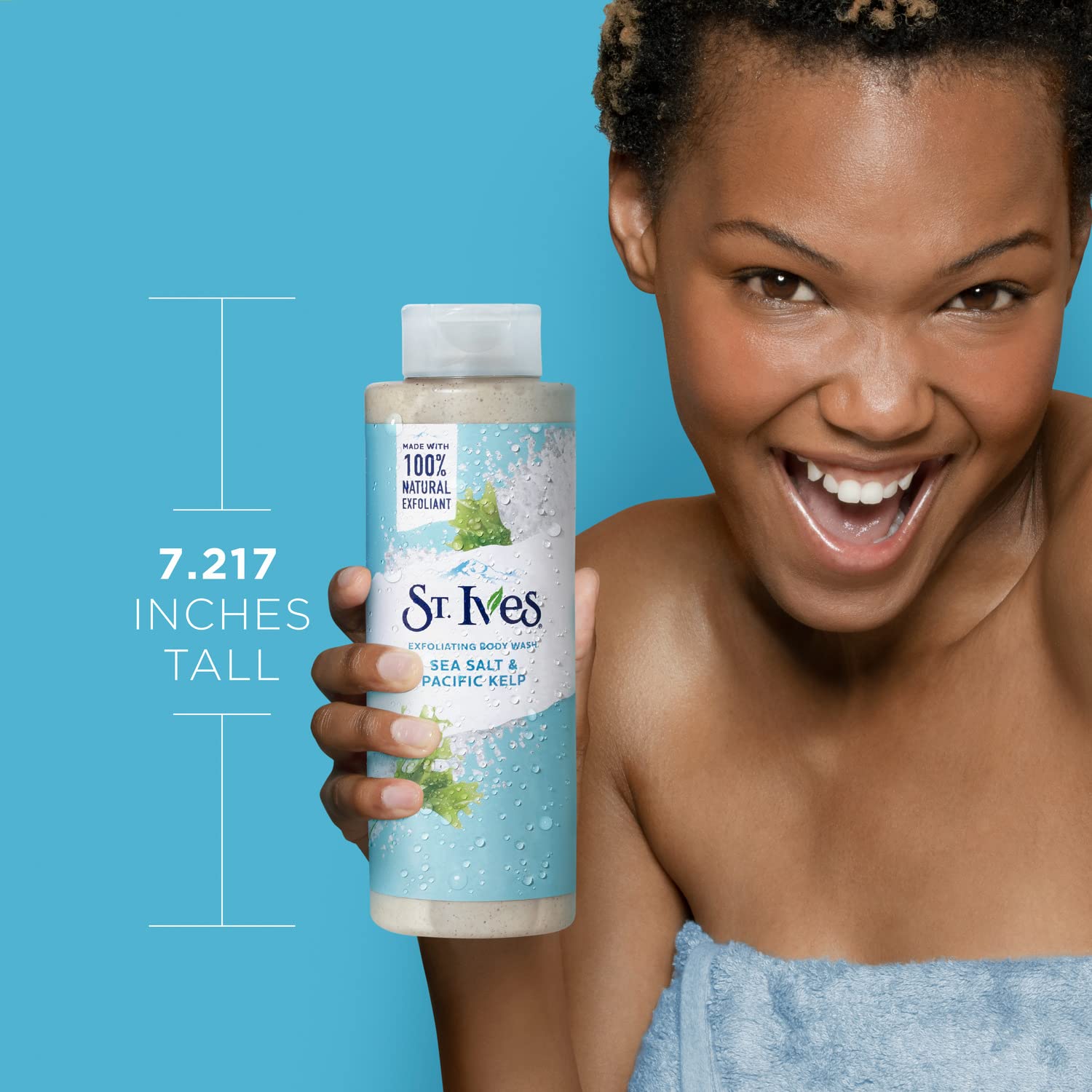 غسول الجسم المرطب بالملح البحري وعشب المحيط الهادئ من سانت آيفز – 473 مل