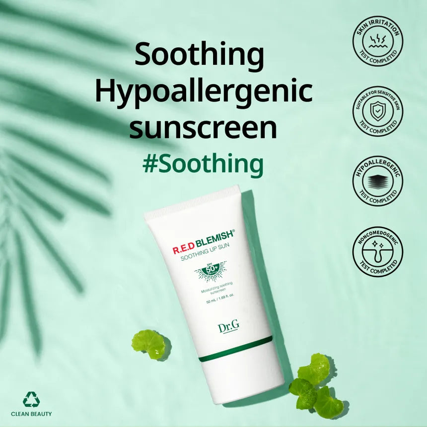 واقي الشمس المرطب والمهدئ ريد بليميش بعامل حماية SPF50+ من دكتور جي – 50مل
