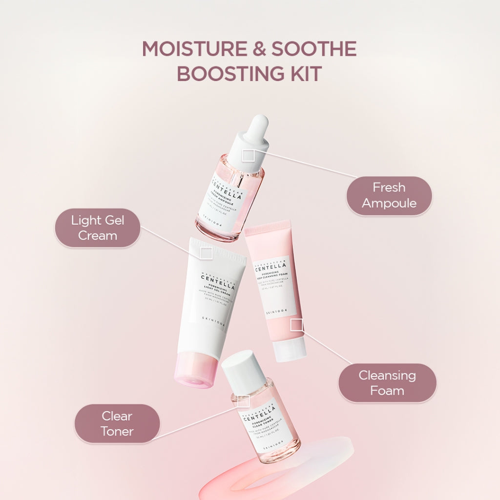 مجموعة السفر سنتيلا للعناية بالمسام من سكين1004 – 4قطع