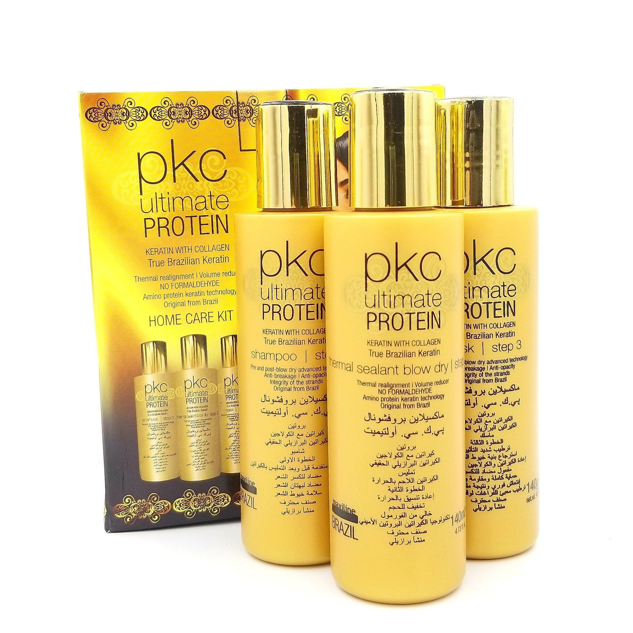 Professional Keratin Protein Hair Straightening Kit - 3 Steps