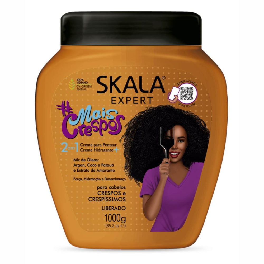 Scala Expert Cream with Argan Oil, Coconut Oil and Vitamin E for Curly Hair - 1000g