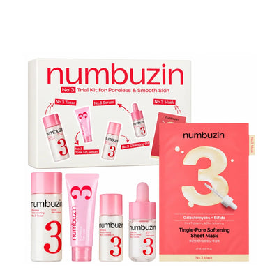 numbuzin No. 3 Skin Softening Set for Skin Smoothness and Pore Improvement – 5 Pieces
