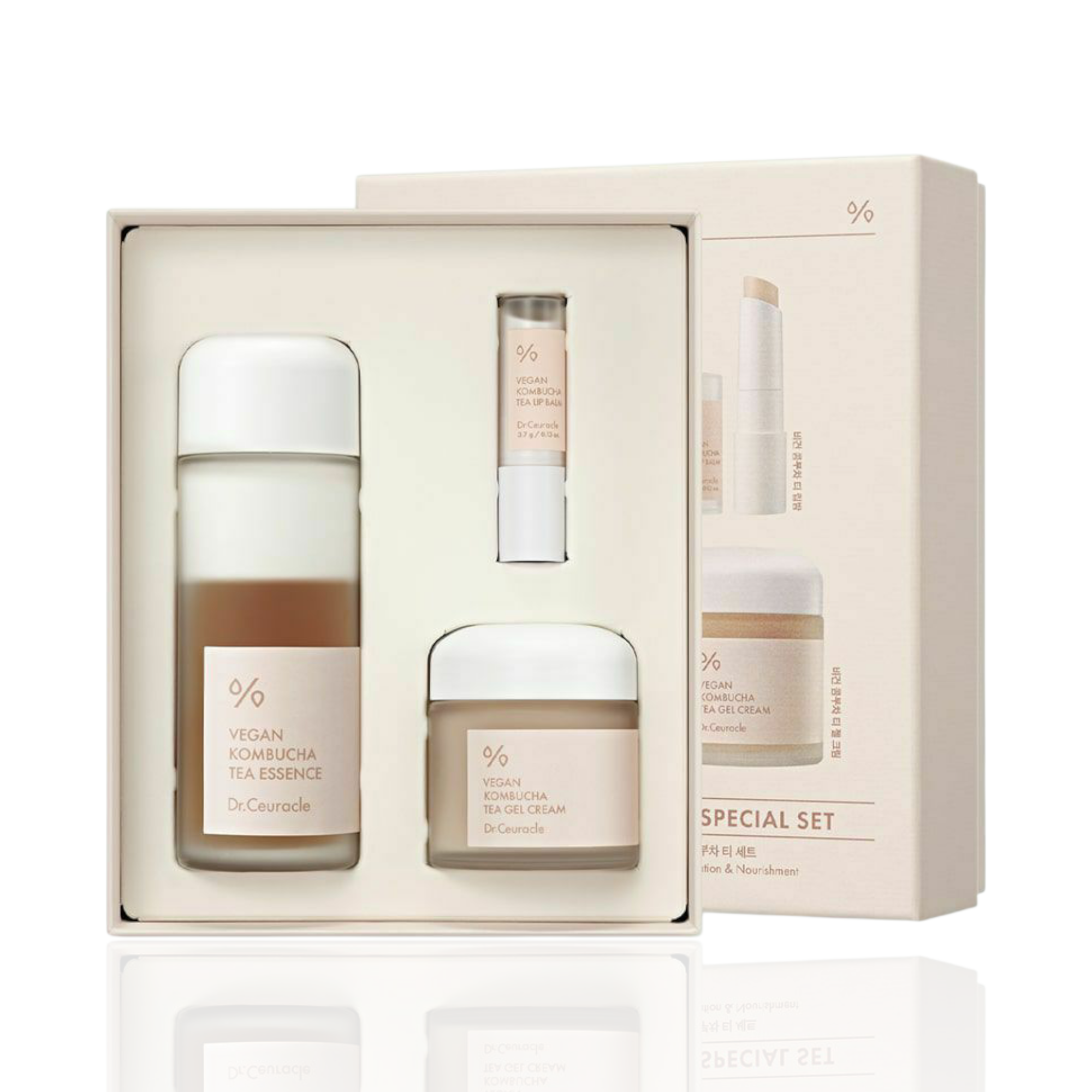 مجموعة العناية بالبشرة من شاي الكومبوتشا النباتي من دكتور سيوراكل – 3 منتجات