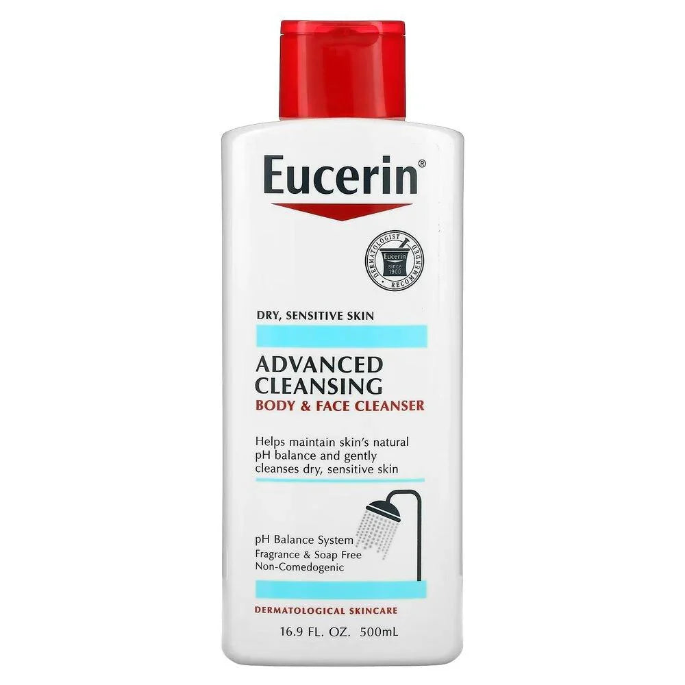 Eucerin Advanced Facial &amp; Body Wash - 500ml