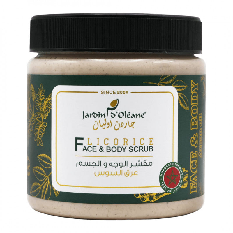 مقشر للوجه والجسم بـ عرق السوس من جاردن اوليان - 500 جم