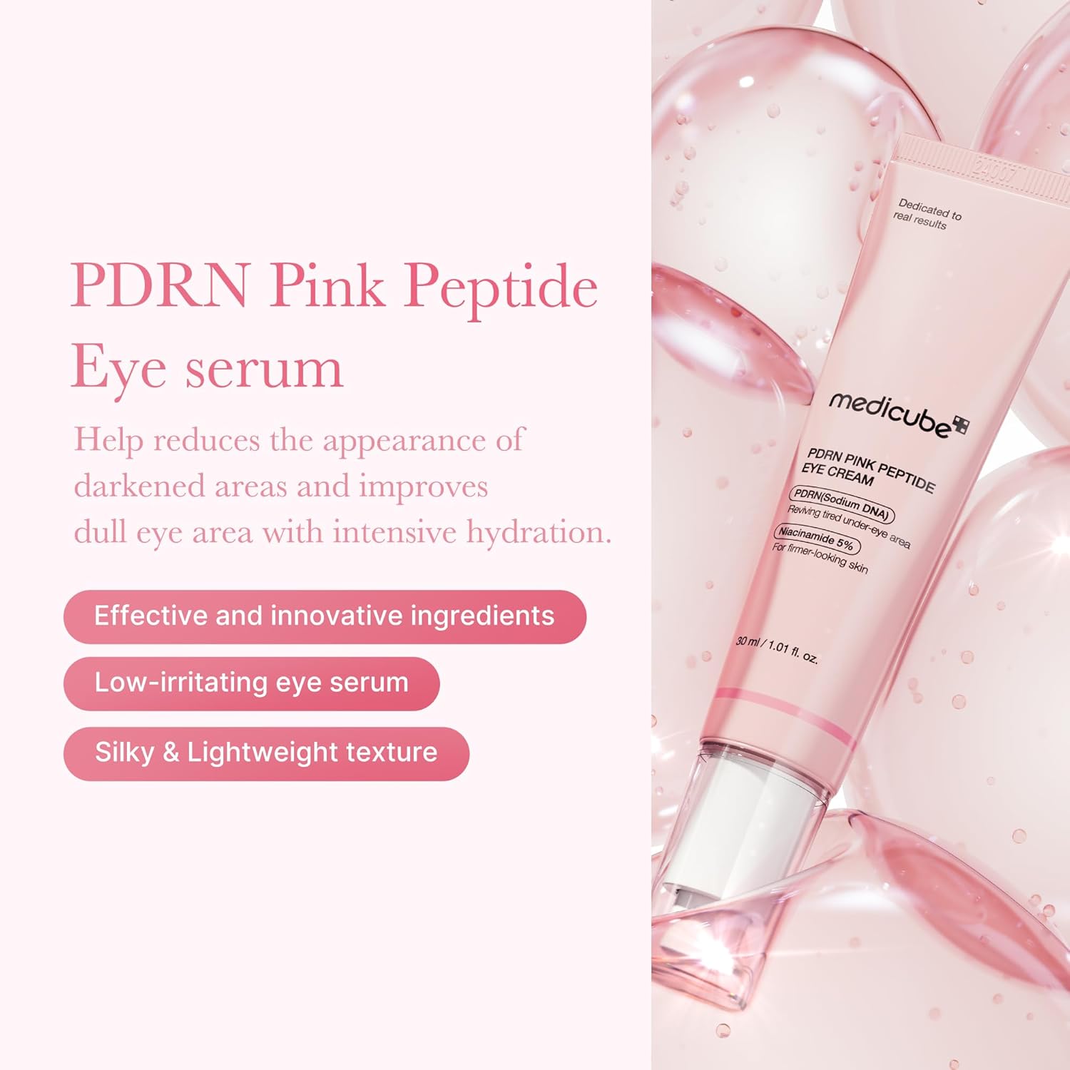 Medicube Pink Eye Contour Cream with PDRN and Peptides – 30ml