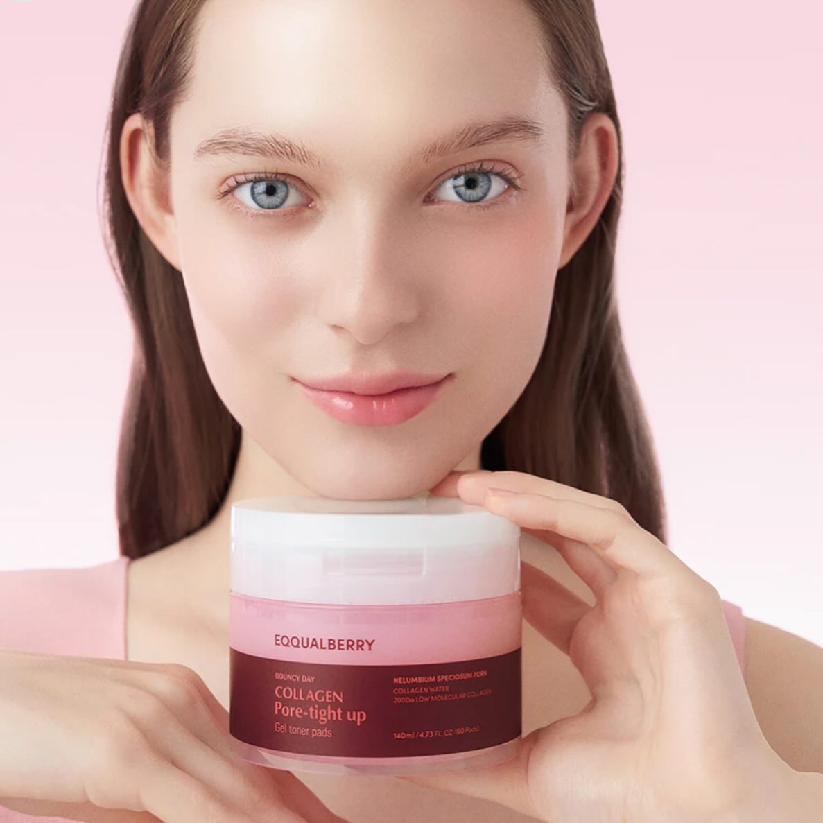 وسادات تونر جل الكولاجين لشد المسام من إيكوال بيري – 60 وسادة