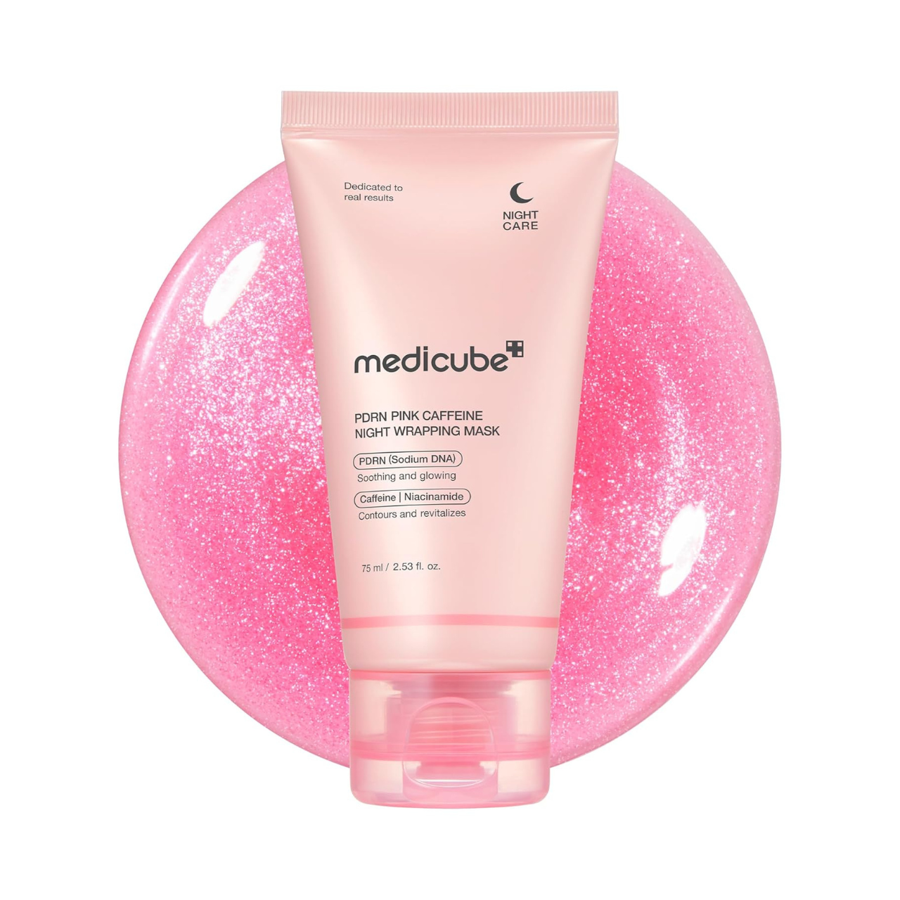 Medicop Pink Night Mask with Caffeine and PDRN to Enhance Skin Radiance – 75ml