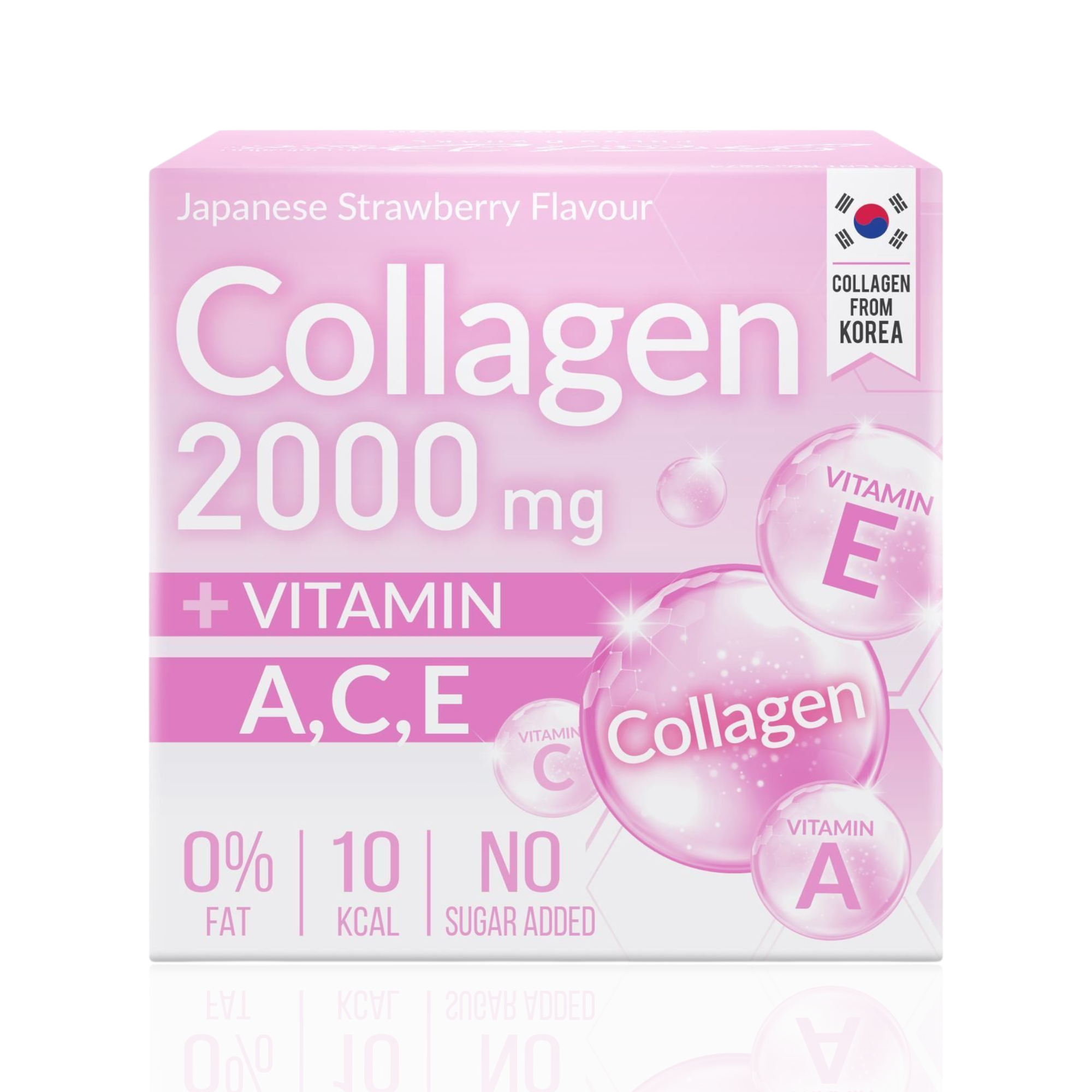 Fresh Dose Strawberry Flavored Collagen and Vitamins A, C, E Dietary Supplement