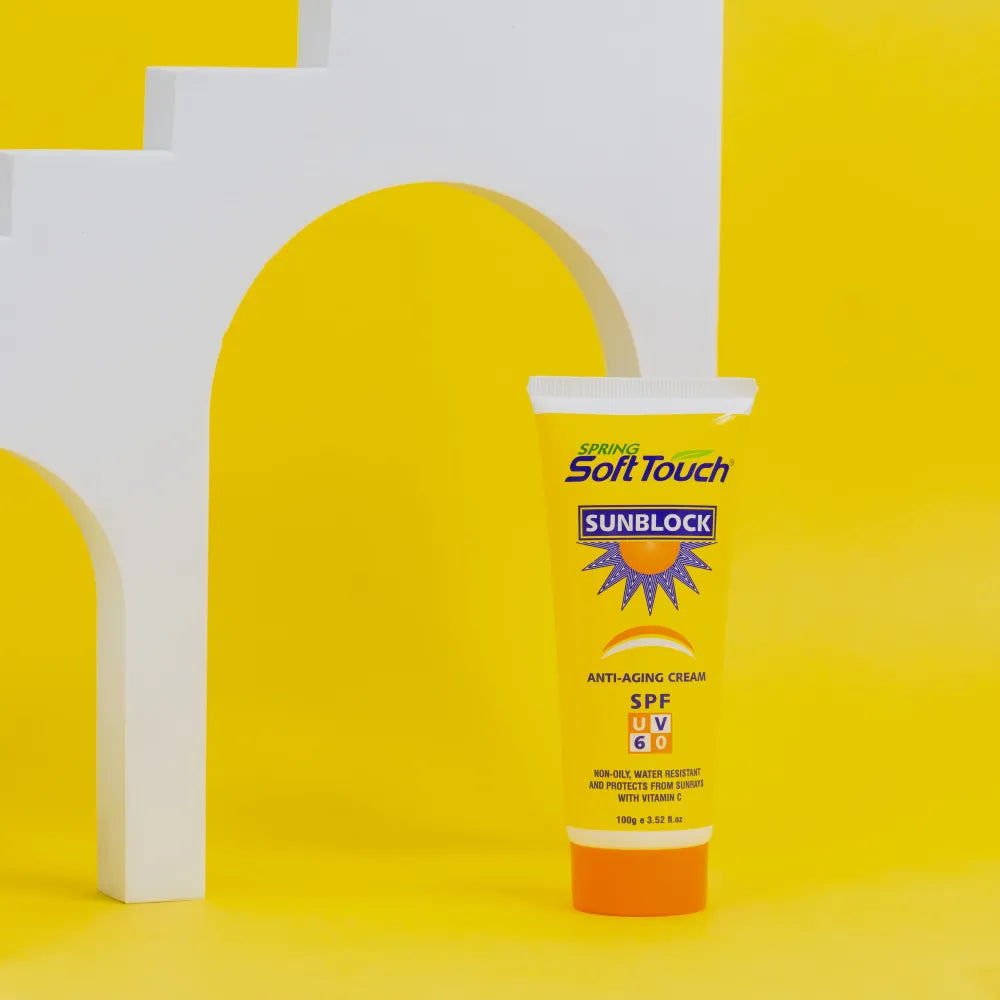 سوفت تاتش صن بلوك كريم واقي شمس ومُفتح SPF 60 مقاوم للماء – 200 جم