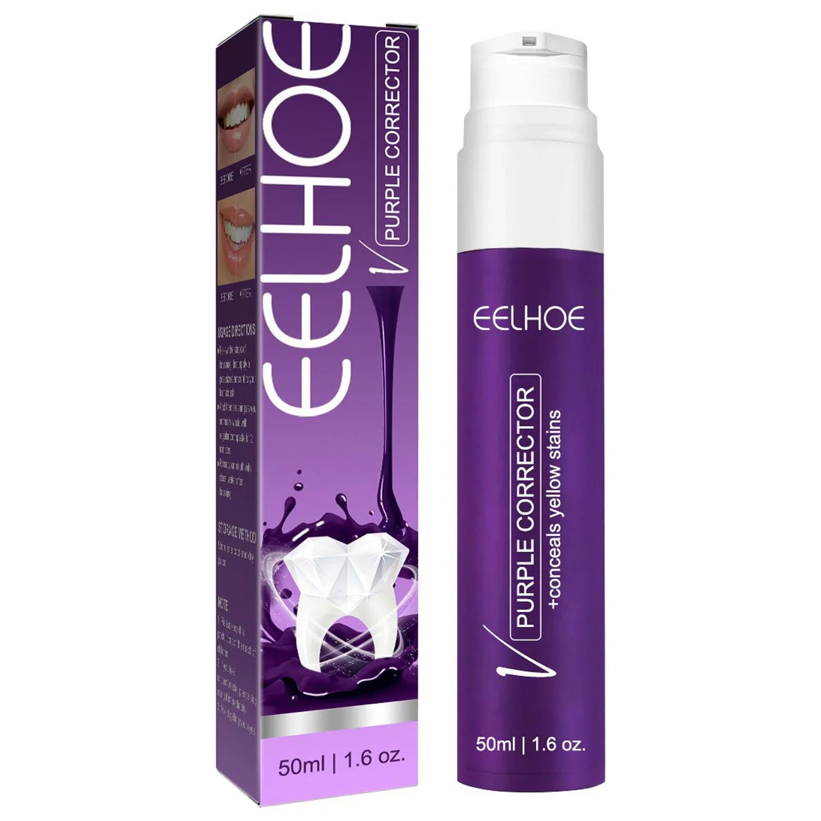 Elho Whitening Toothpaste for Yellow Stains Removal - 50ml