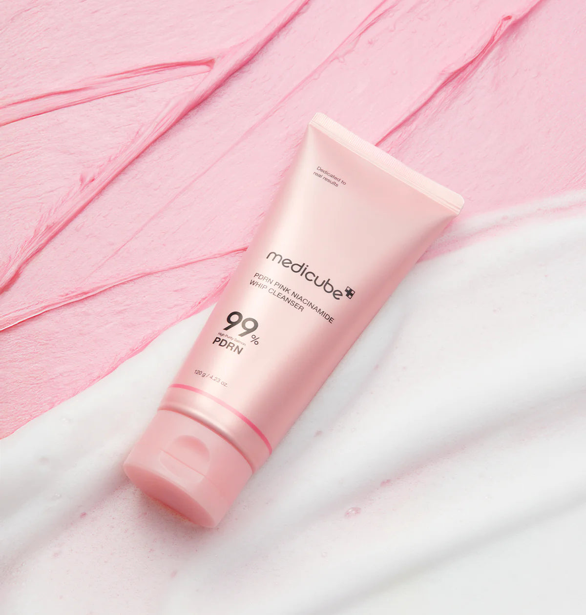 Medicube Pink Foaming Cleanser with Niacinamide &amp; PDRN for Purifying &amp; Brightening Skin – 120g