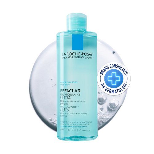 ماء ميسيلار الترا ايفاكلار لتنقية البشرة الدهنية وإزالة المكياج من لاروش بوزيه (400مل)