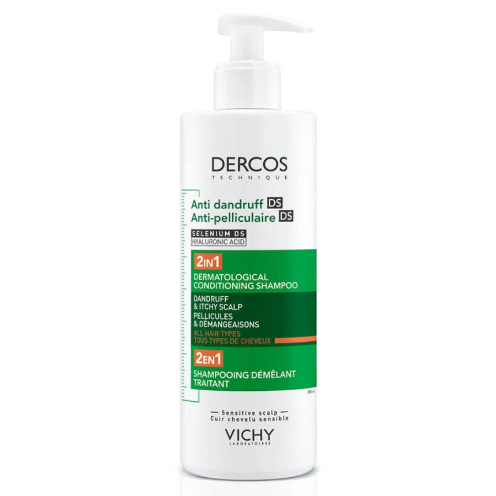 Vichy Dercos Anti-Dandruff DS 2-in-1 Shampoo and Conditioner - 390ml