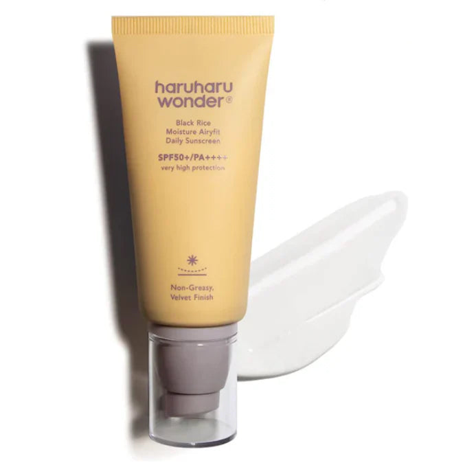 واقي الشمس المرطب بخلاصة الأرز الأسود بلمسة مخملية من هارو هارو وندر – 50مل