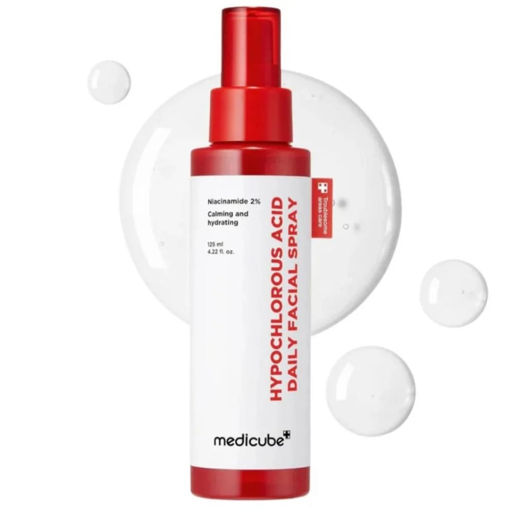 بخاخ الوجه اليومي بحمض الهيبوكلوروس مع النياسيناميد 2% لتهدئة وترطيب البشرة من ميديكيوب – 125 مل