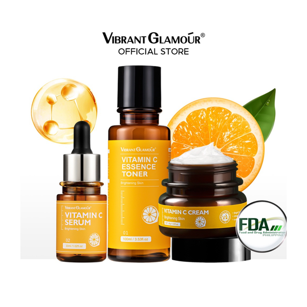 Vibrant Glamour Collection with Vitamin C Extract for Brightening and Illuminating Skin – 3 Products