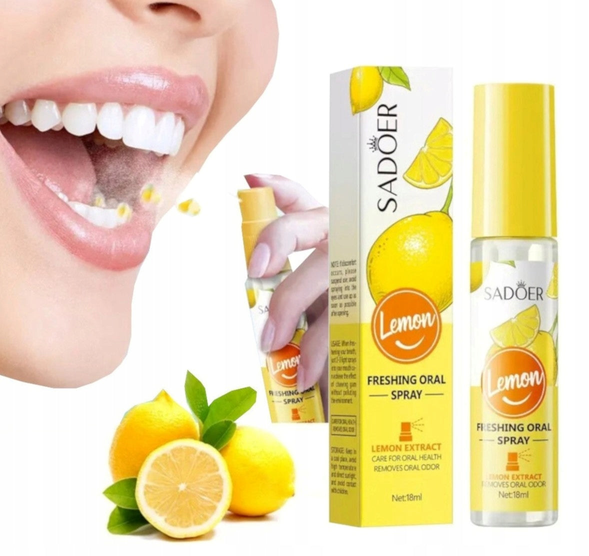 Sadur Fresh Mouth Spray, Lemon Flavor – 18ml