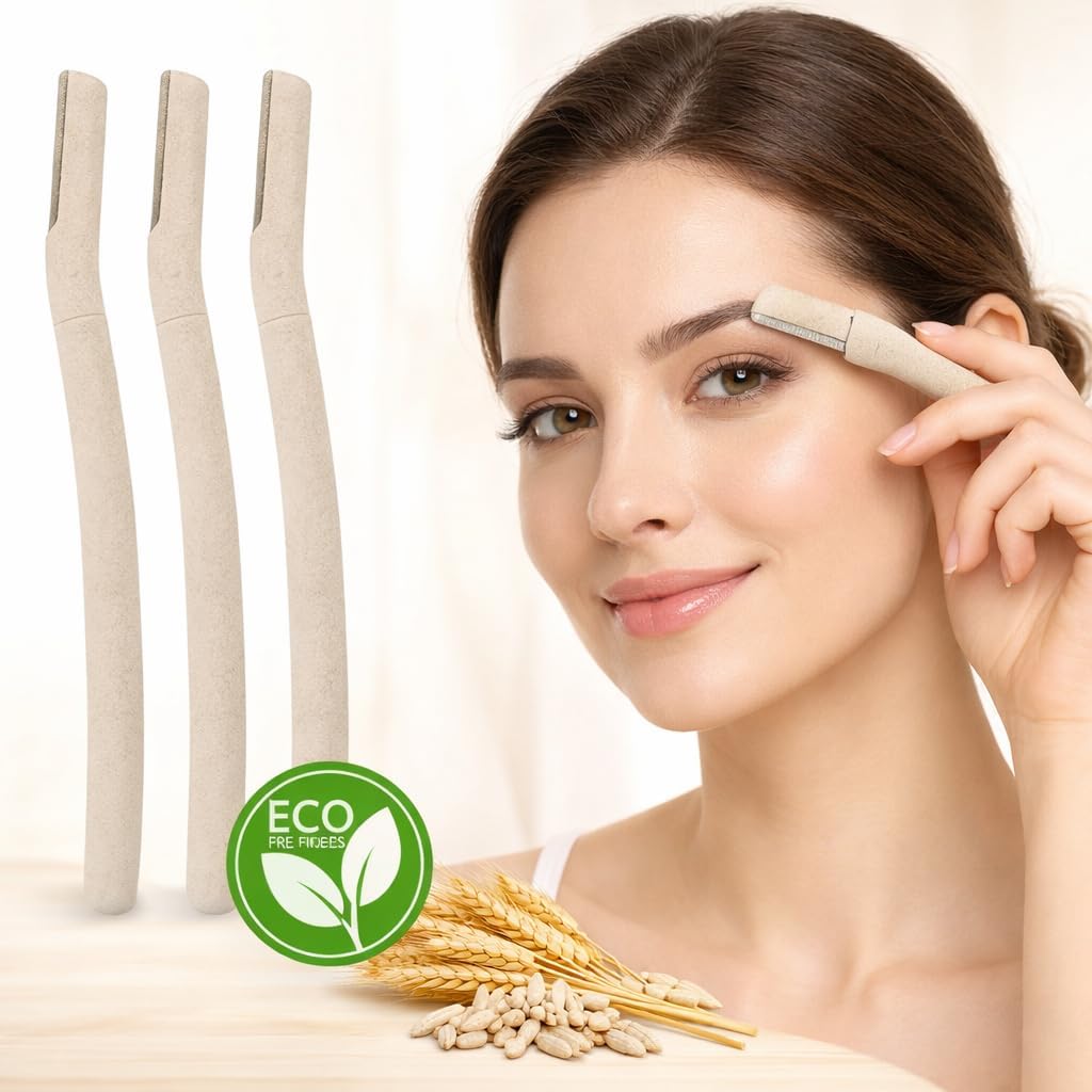 شفرة حواجب صديقة للبيئة من قشّ القمح – 3 قطع
