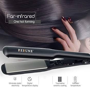 مكواة فرد الشعر ريبون REBUNE سيراميك تورمالين – موديل RE-484