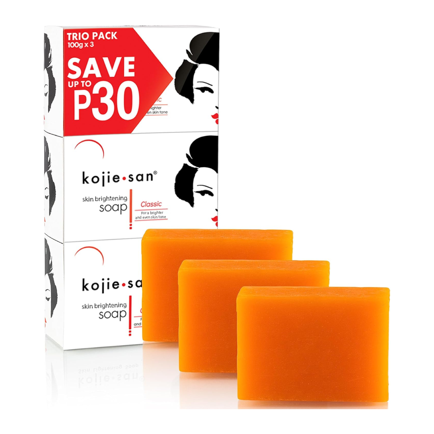 Kojie San Skin Lightening Soap – 100g x 3 pieces