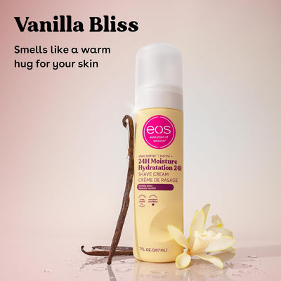 eos Shea Better 24-Hour Moisture Shave Cream, Vanilla Bliss – 207ml