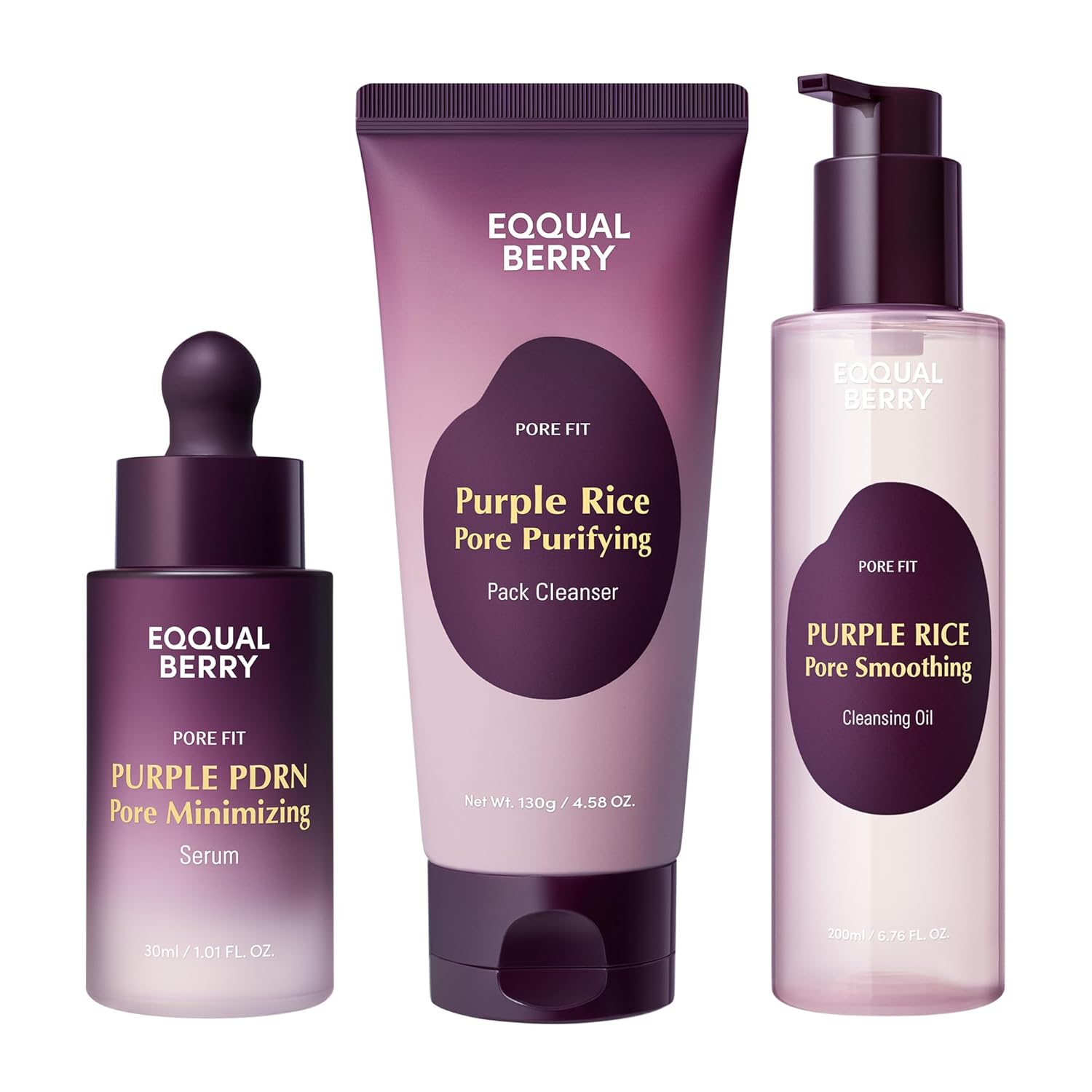 مجموعة بيربل رايس لتقليص المسام و تنقيتة من إيكوال بيري - 3قطع