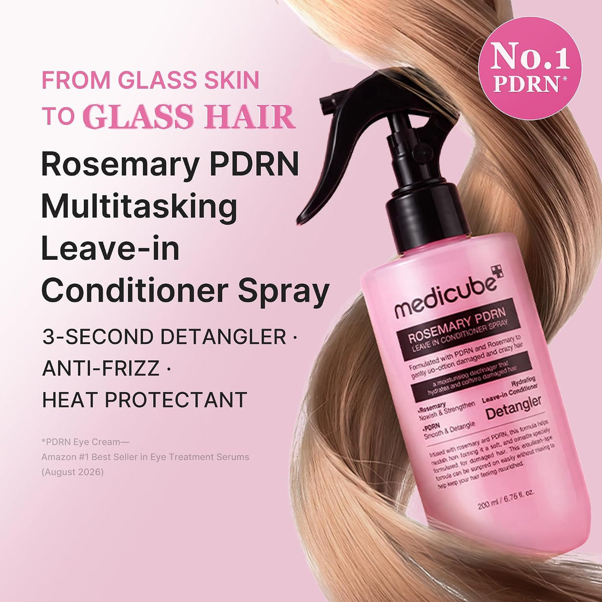 بخاخ بلسم الشعر بالروزماري وPDRN للشعر التالف والمتطاير من ميديكيوب – 200مل