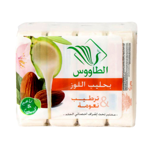 صابون الطاووس بحليب اللوز - 4 قطع