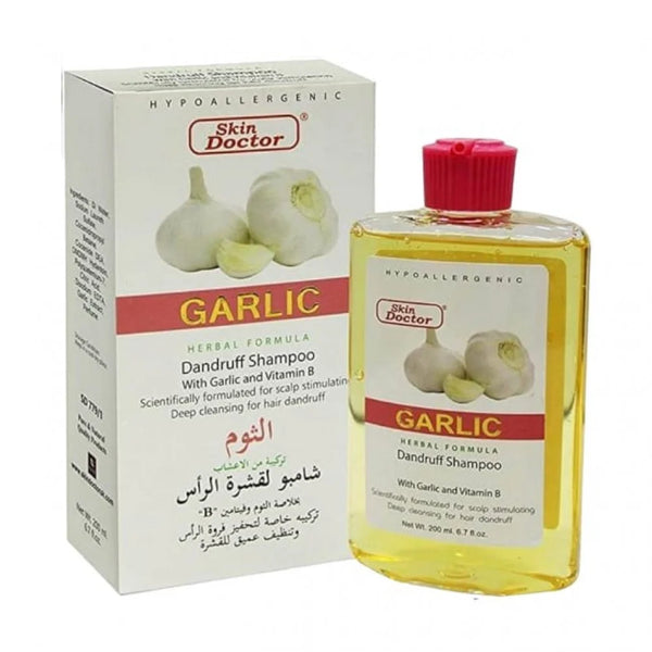 شامبو الثوم لعلاج القشرة وتنشيط فروة الرأس من سكين دكتور – 200 مل
