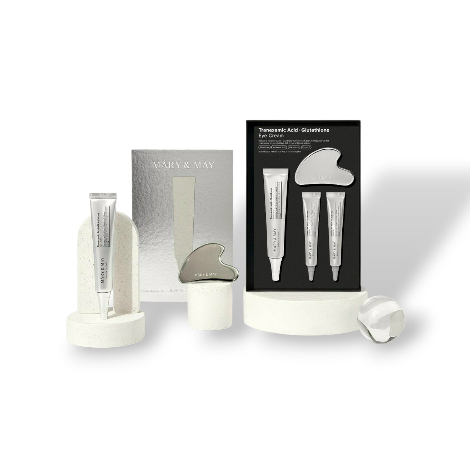 Mary &amp; May Eye Cream Set with Tranexamic Acid and Glutathione - 4 Pieces