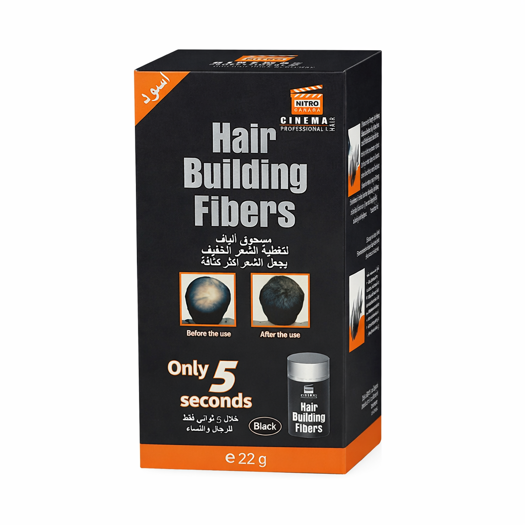 ألياف نيترو كندا لتكثيف الشعر أسود – 22 جم