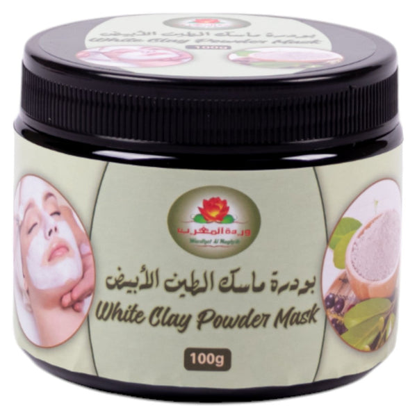 بودرة ماسك الطين الأبيض