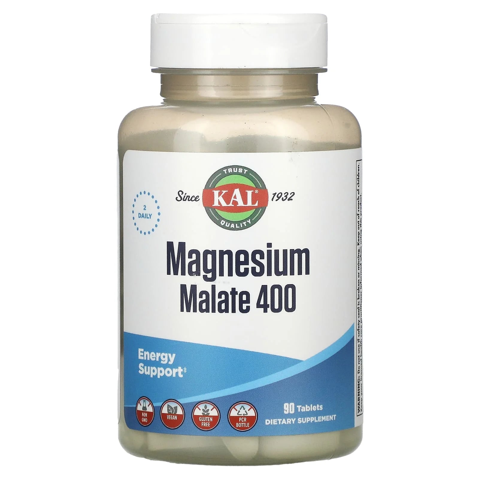 Cal Magnesium Malate 400 Dietary Supplement - 90 Tablets