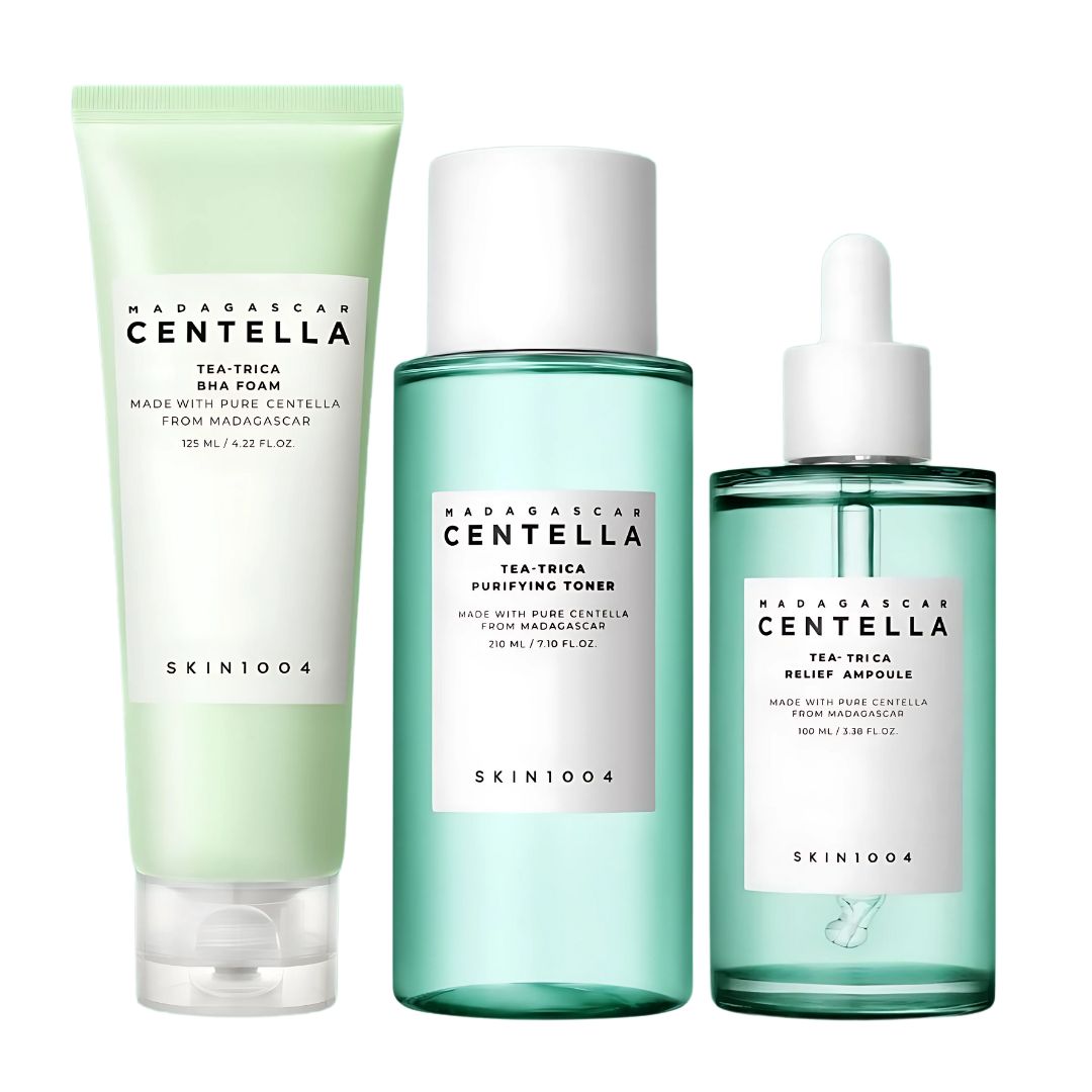 مجموعة العناية تري تريكا لتنقية البشرة وتهدئها من سكِن 1004- 3 قطع