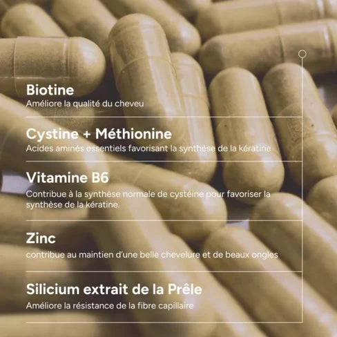 كبسولات نوفوفان المركّزة لدعم كثافة الشعر وقوة الأظافر إي سي إم – 180 كبسولة