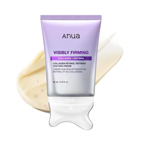 كريم أنوا بالكولاجين والريتينول مع أداة غوا شا لمرونة البشرة – Anua Collagen Retinol Refining Gua Sha Cream – ‏80 مل