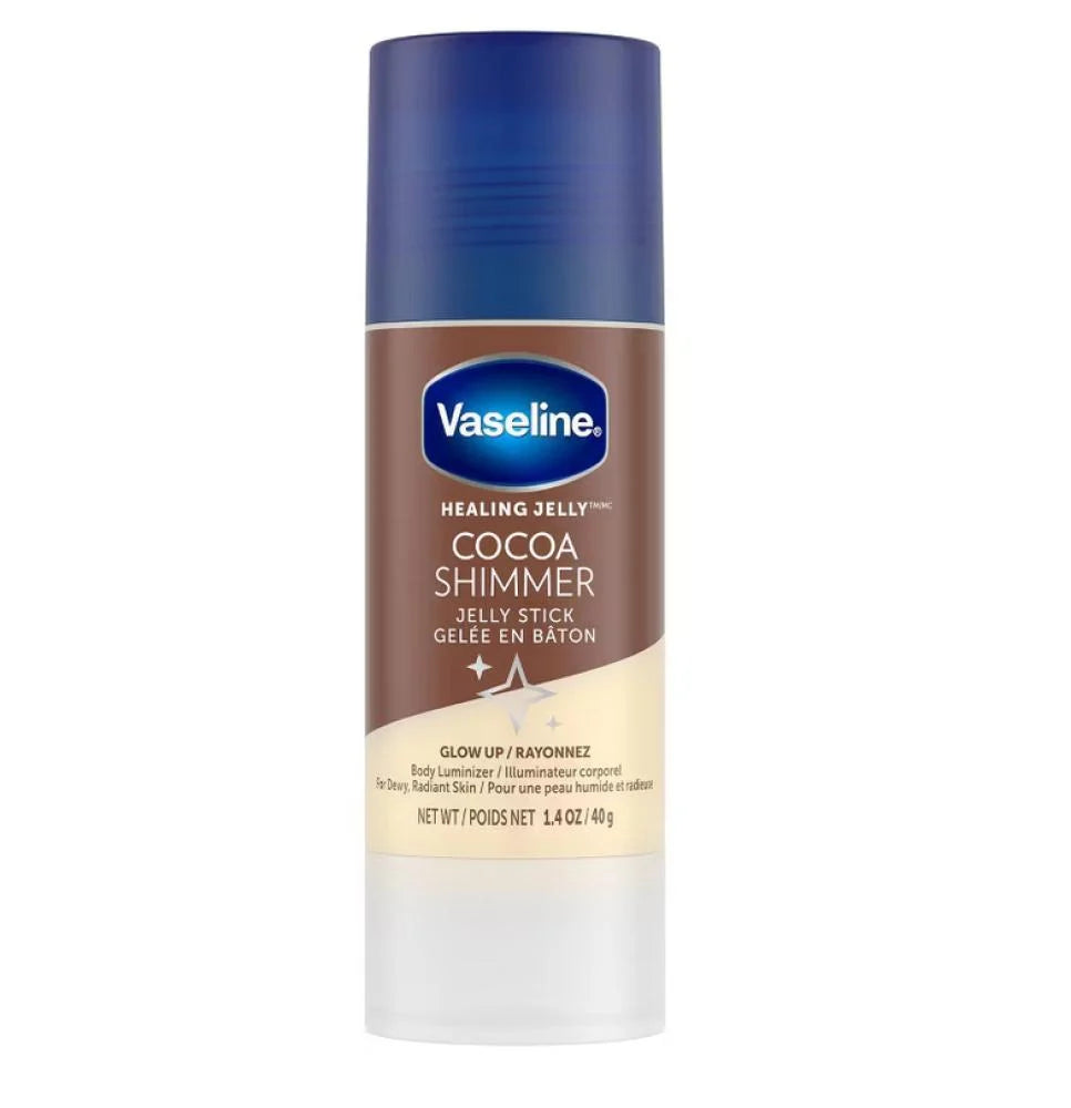 بلسم الجسم المرطب جيلي ستيك بزبدة الكاكاو لتغذية عميقة ولمعان صحي للبشرة من فازلين – 40 جم