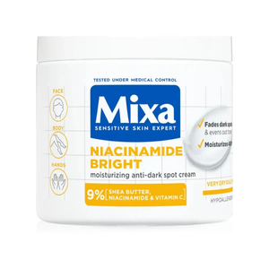 Mixa Niacinamide Bright كريم مرطب مضاد للبقع الداكنة 400مل