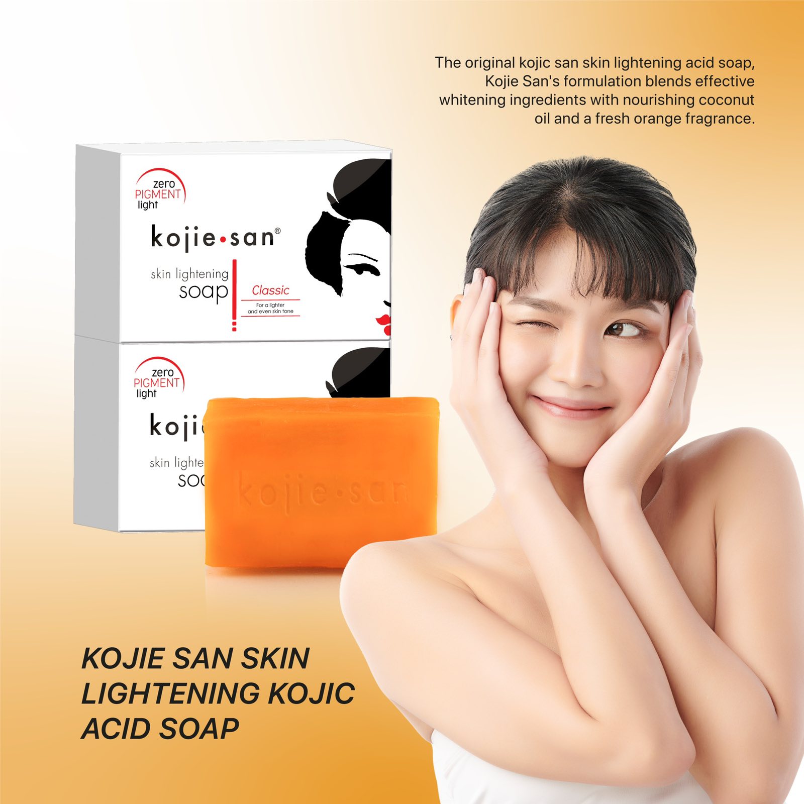Kojie San Skin Lightening Soap – 100g x 3 pieces