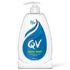غسول كيوڤي اللطيف QV Gentle Wash 500 جم للبشرة الجافة والحساسة بدون صابون